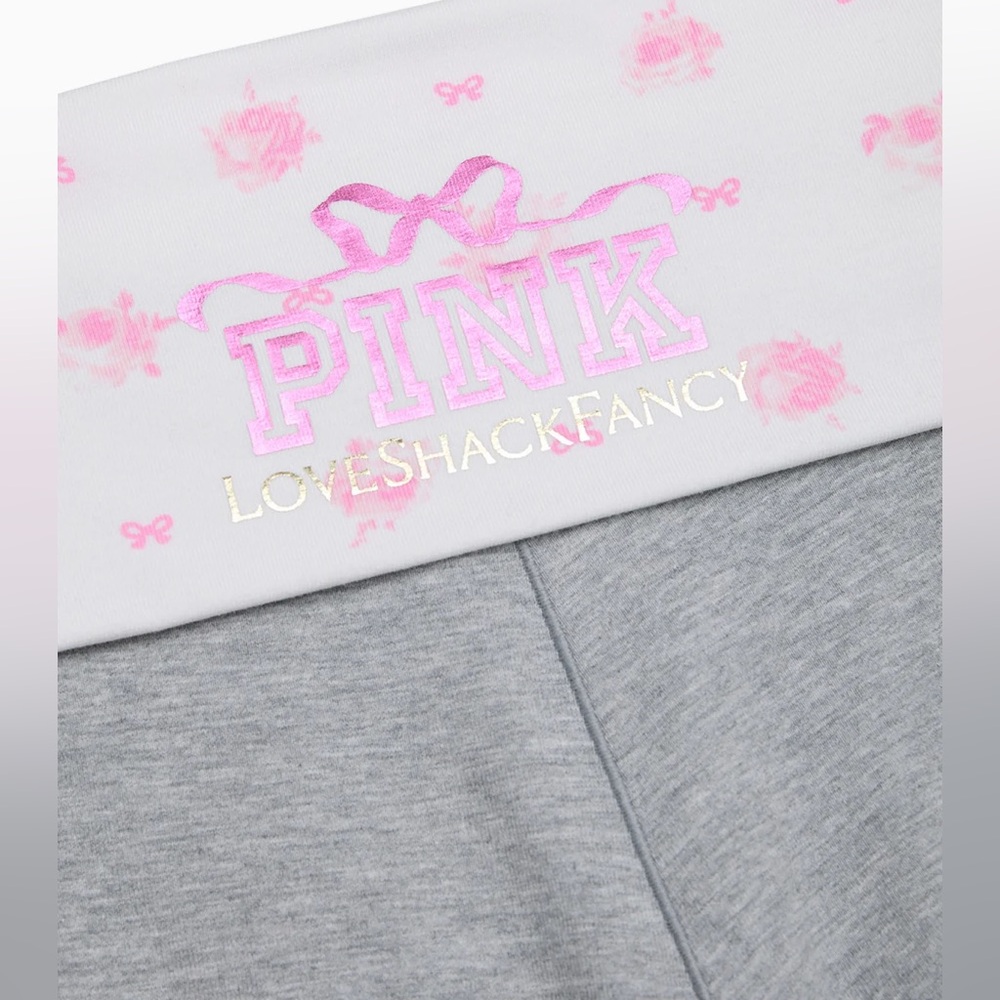 NWT Loveshackfancy x PINK Victoria's Secret fold over micro shorts - Picture 3 of 11